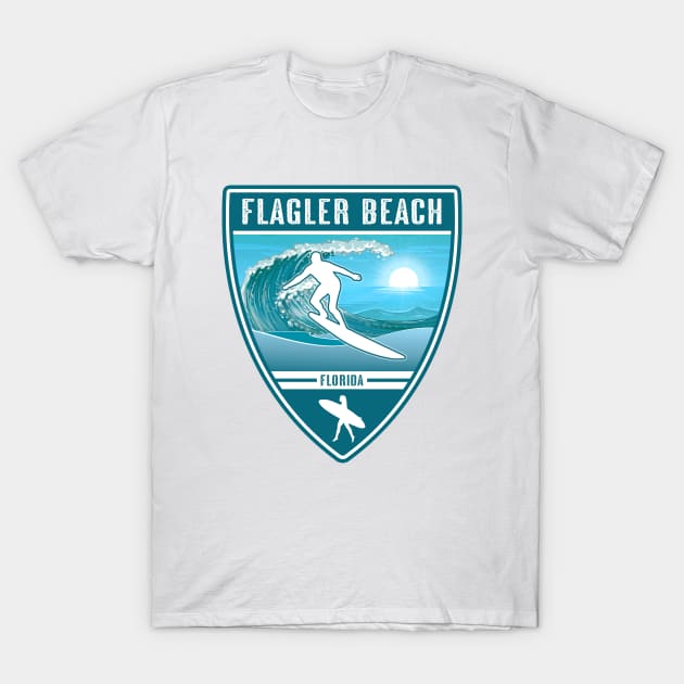 Surf Flagler Beach Florida T-Shirt by Jared S Davies